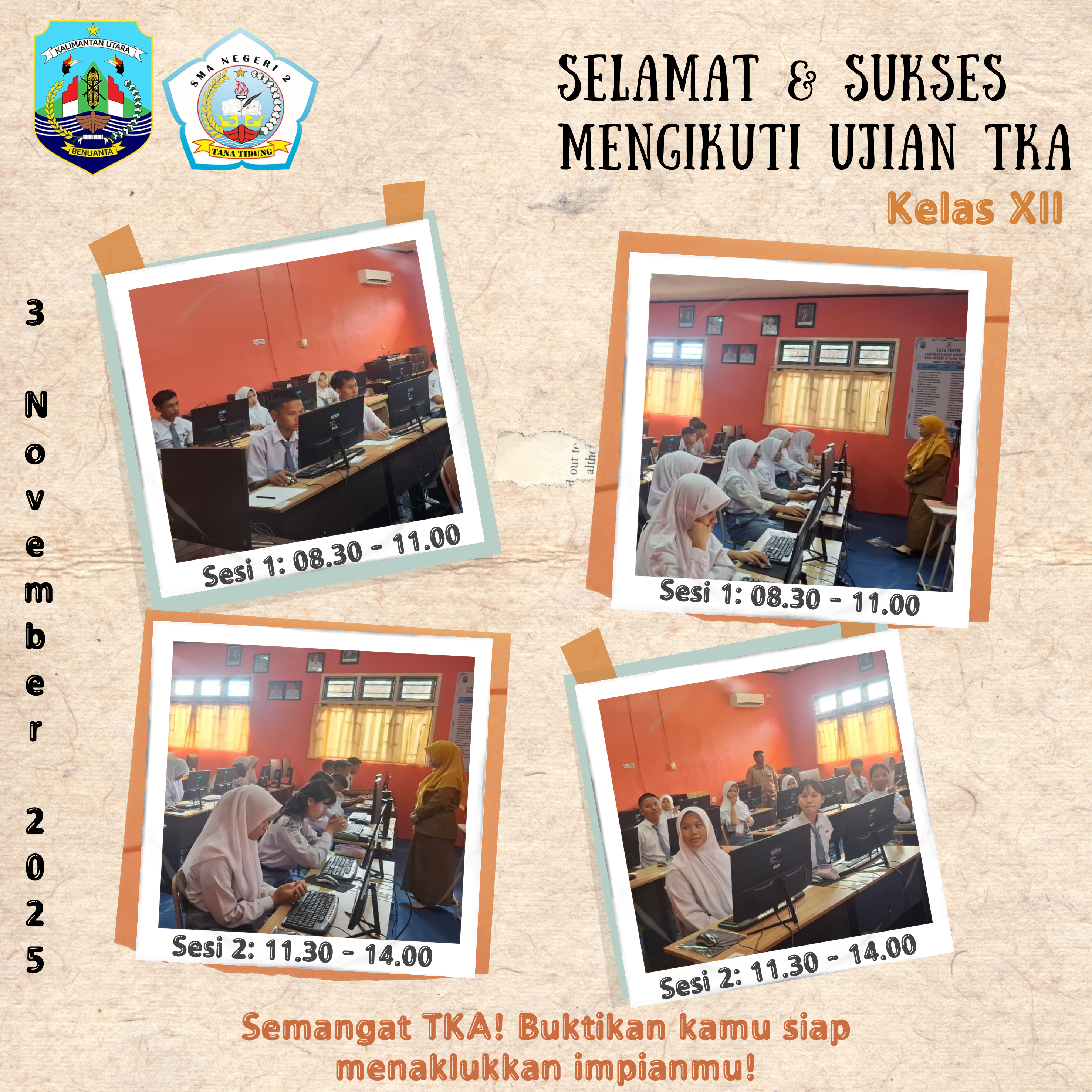 Ujian TKA Murid Kelas XII SMA Negeri 2 Tana Tidung