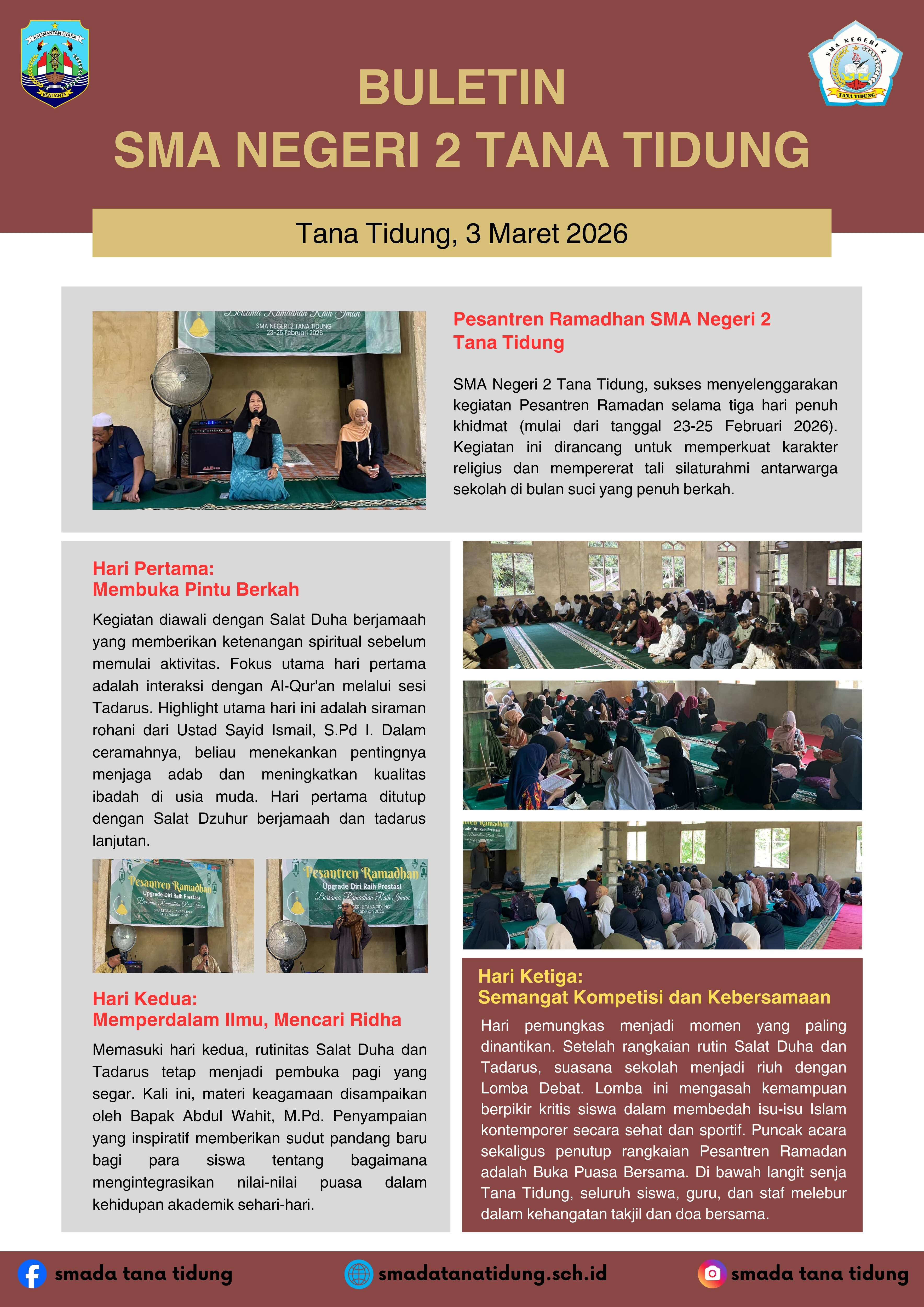 Buletin Pesantren Ramadhan SMA Negeri 2 Tana Tidung