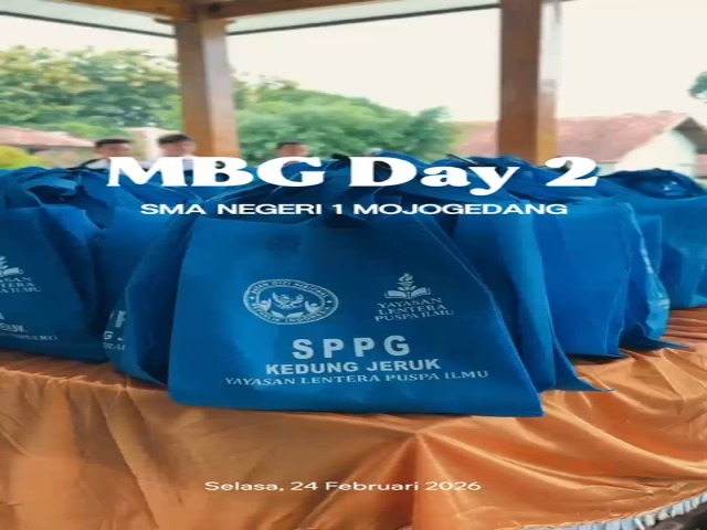 Makanan Bergizi Gratis Hari ke-2 di SMA NEGERI 1 MOJODEGANG