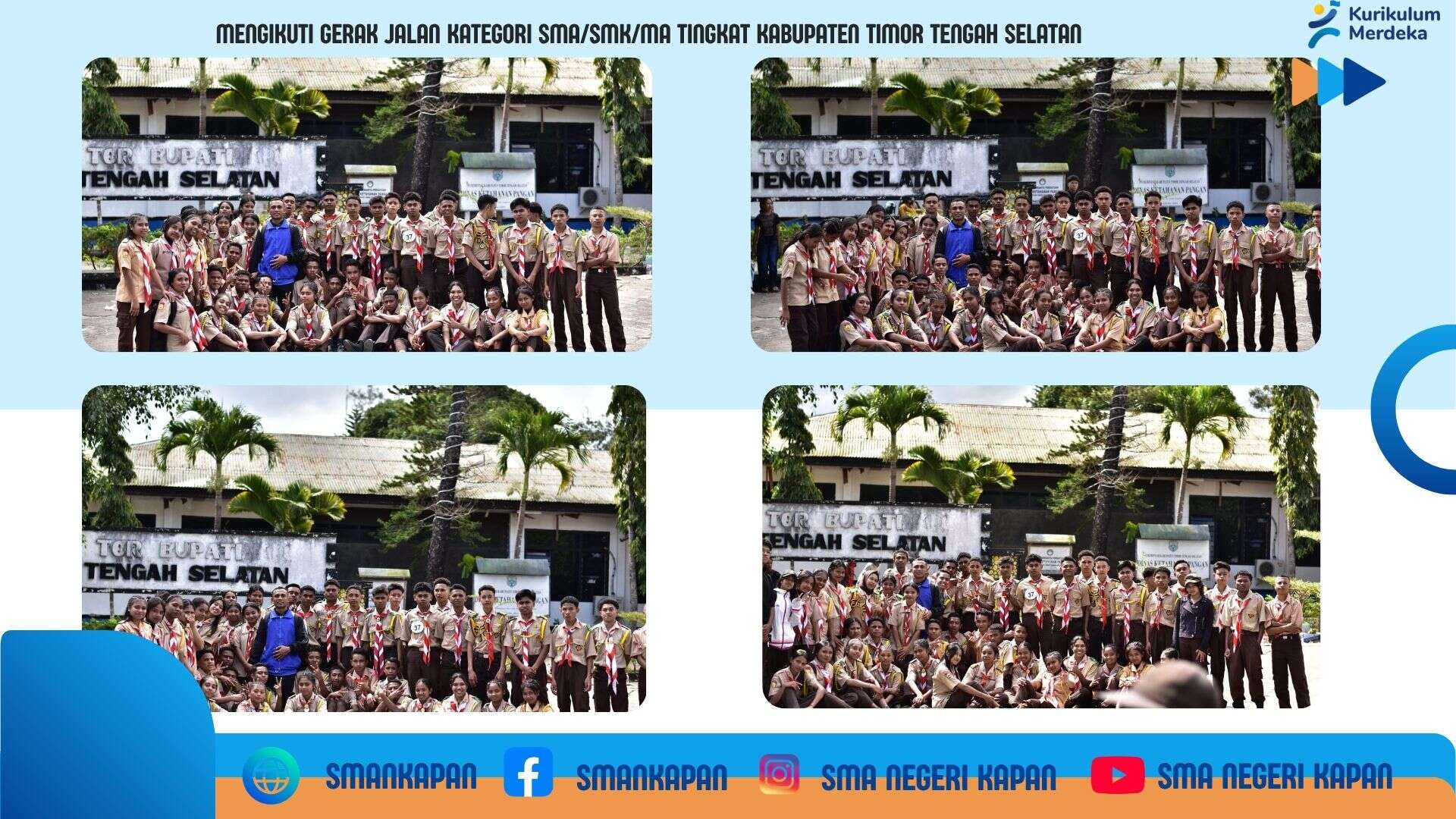 Mengikuti Gerak Jalan Kategori SMA/SMK/MA Tingkat Kabupaten Timor Tengah Selatan