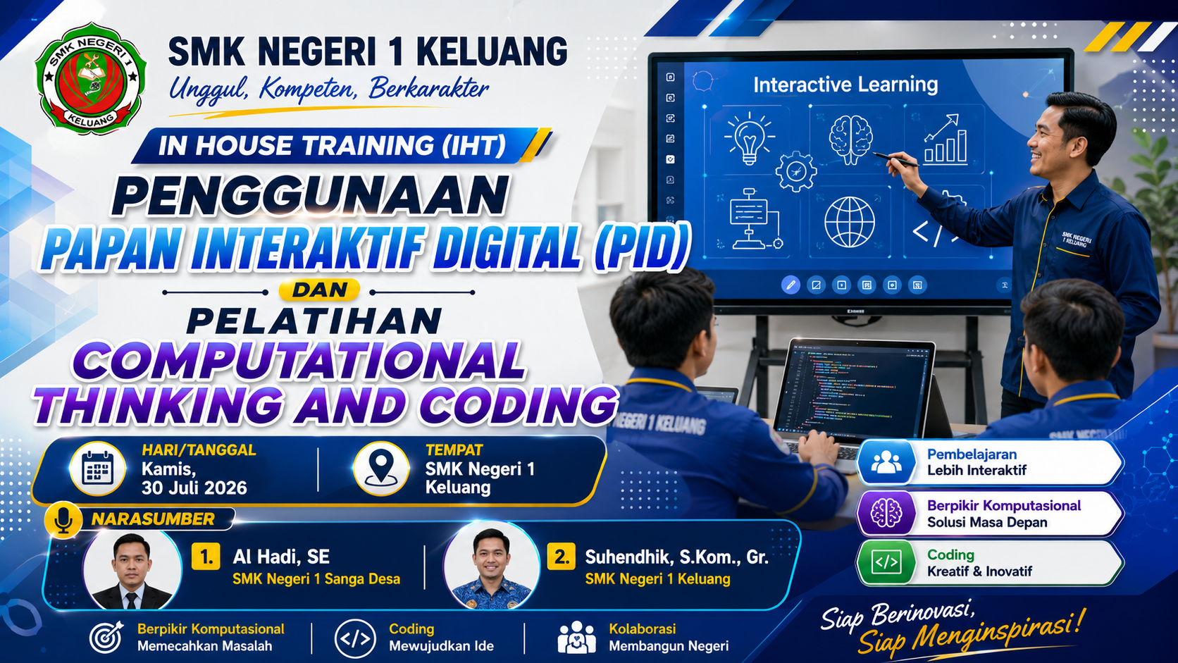IHT Penggunaan Papan Interaktif Digital (PID) dan Computational Thinking and Coding