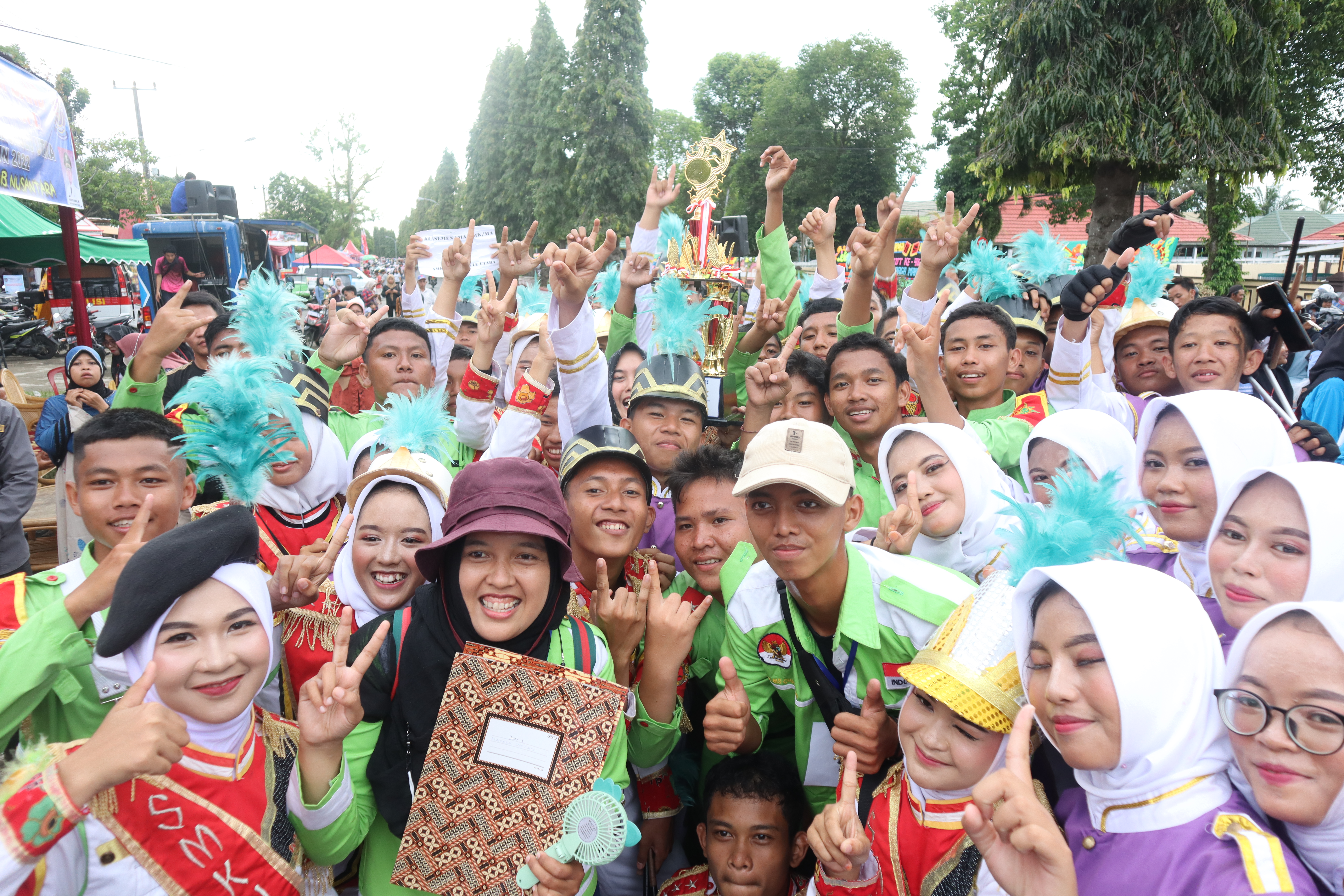 Juara I Lomba Drumband pada ajang HUT Kota Arga Makmur Ke-46 Tahun 2022