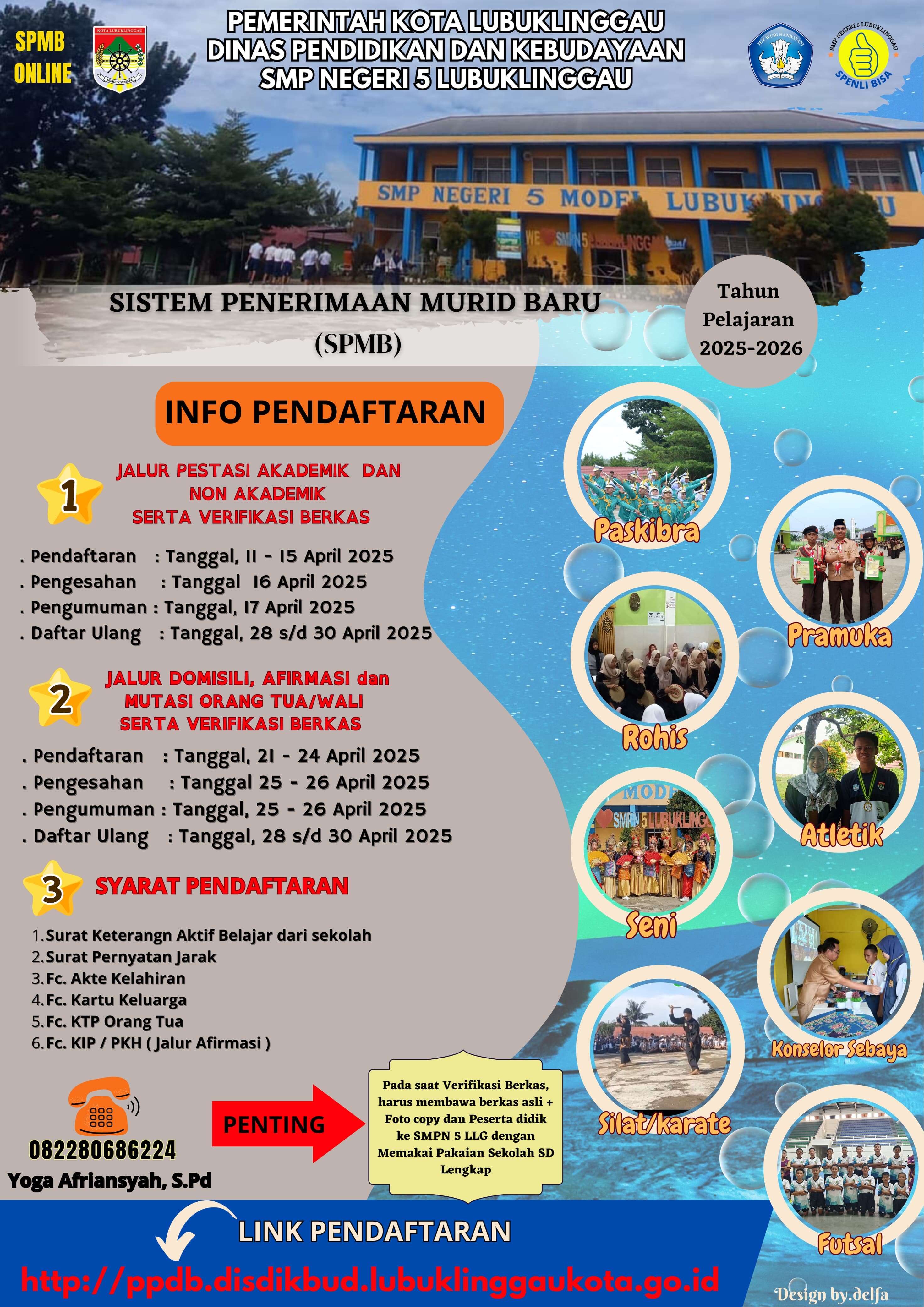 Brosur SPMB di SMP Negeri 5 Lubuklinggau